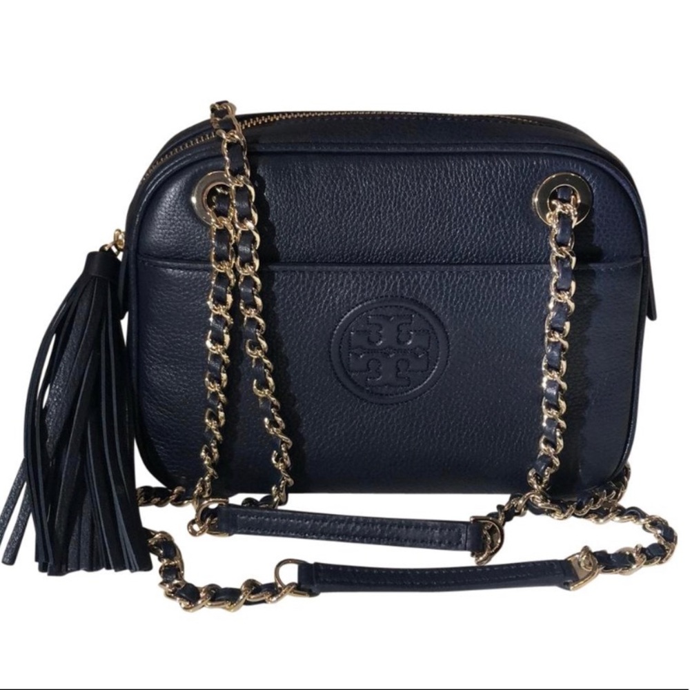 NEW TORY BURCH Bombe black crossbody with chain strap